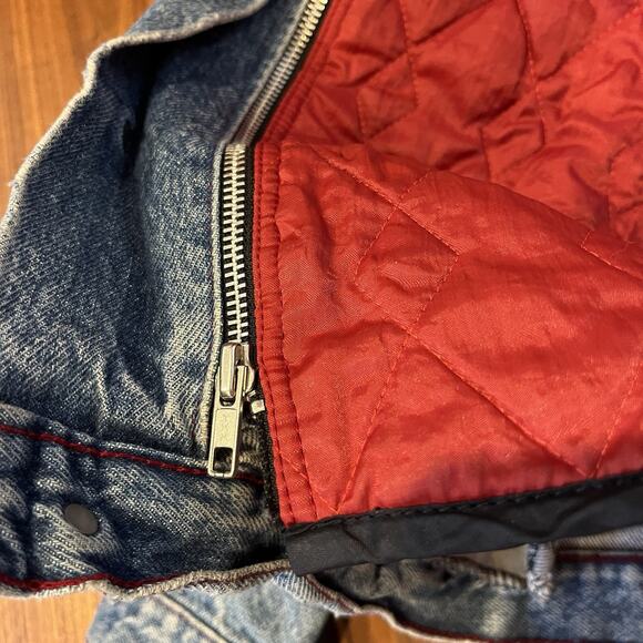 Vintage Kenzo Jeans Mens Denim Trucker Jacket w/ Quilted Zip Vest Size L RARE - Picture 3 of 13